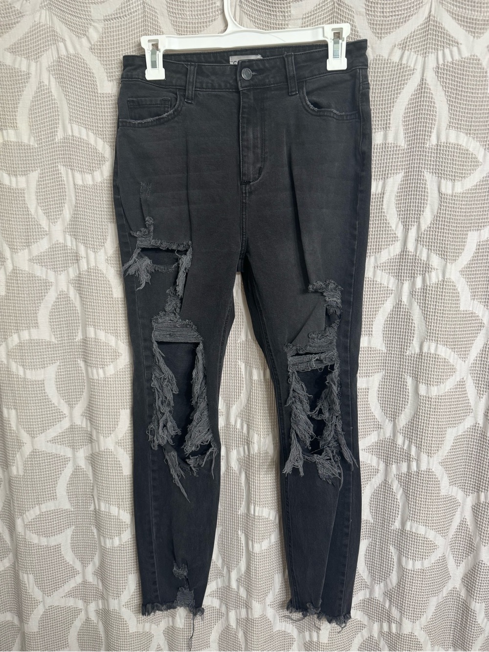 Cello Black Distressed Skinny Jeans